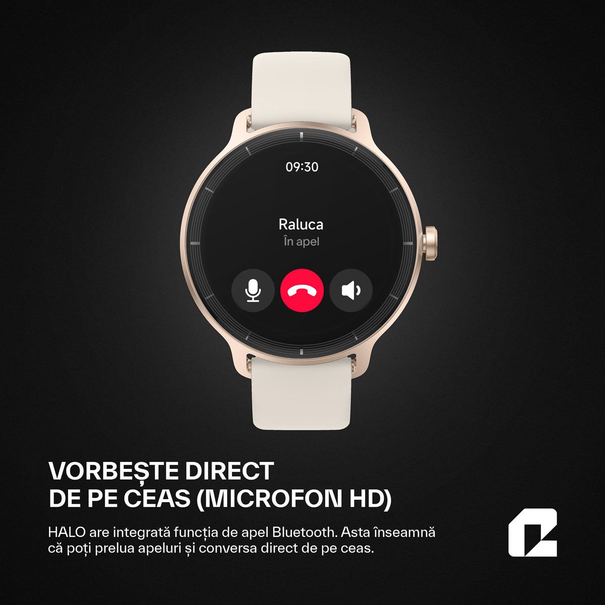 Ceas smartwatch, HALO gold Woman Series, gold