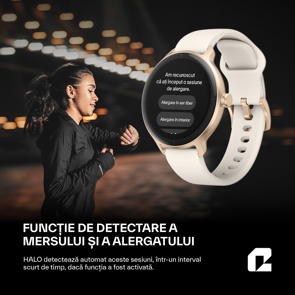 Ceas smartwatch, HALO gold Woman Series, gold