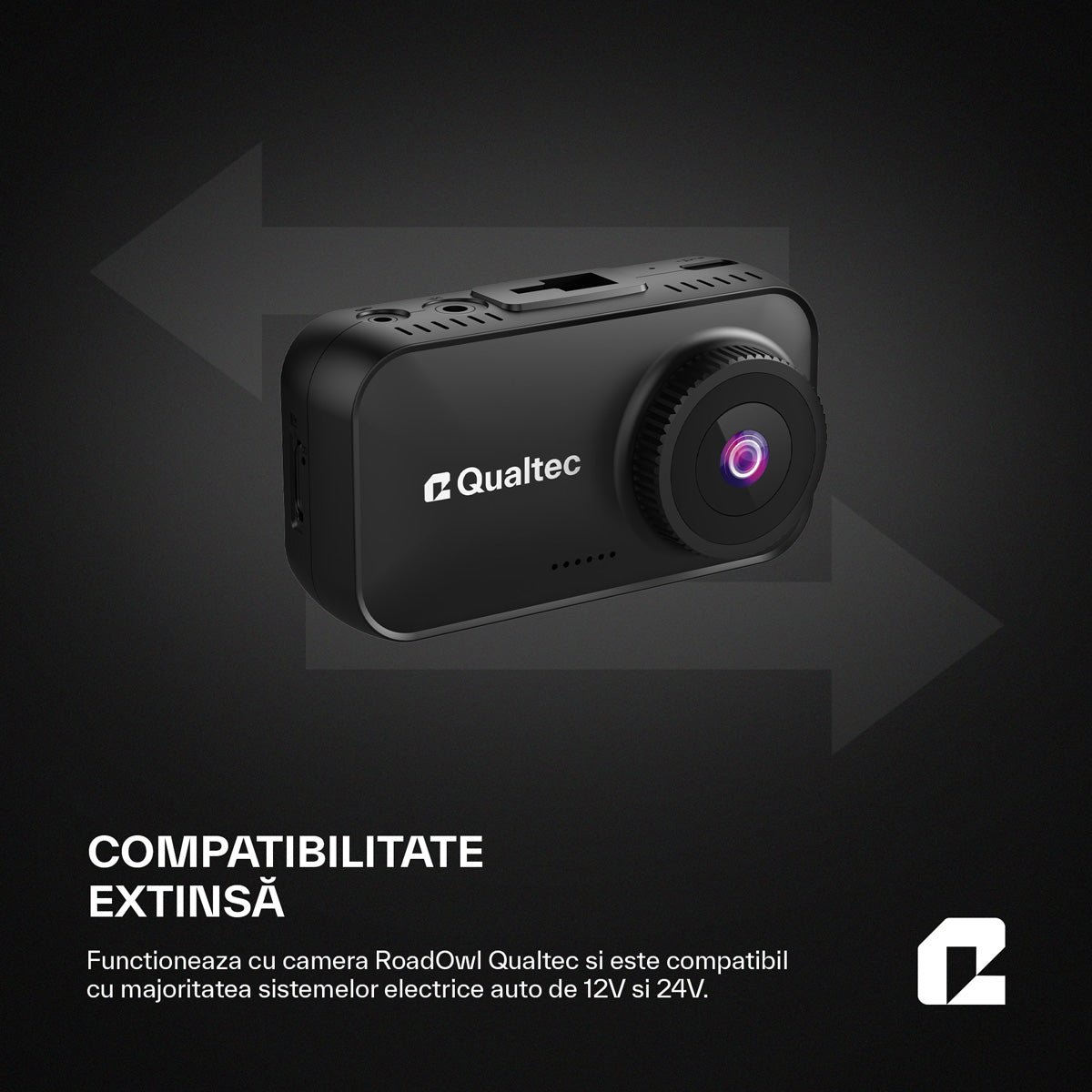 Kit alimentare camera de bord, Qualtec by Koppel®, Negru