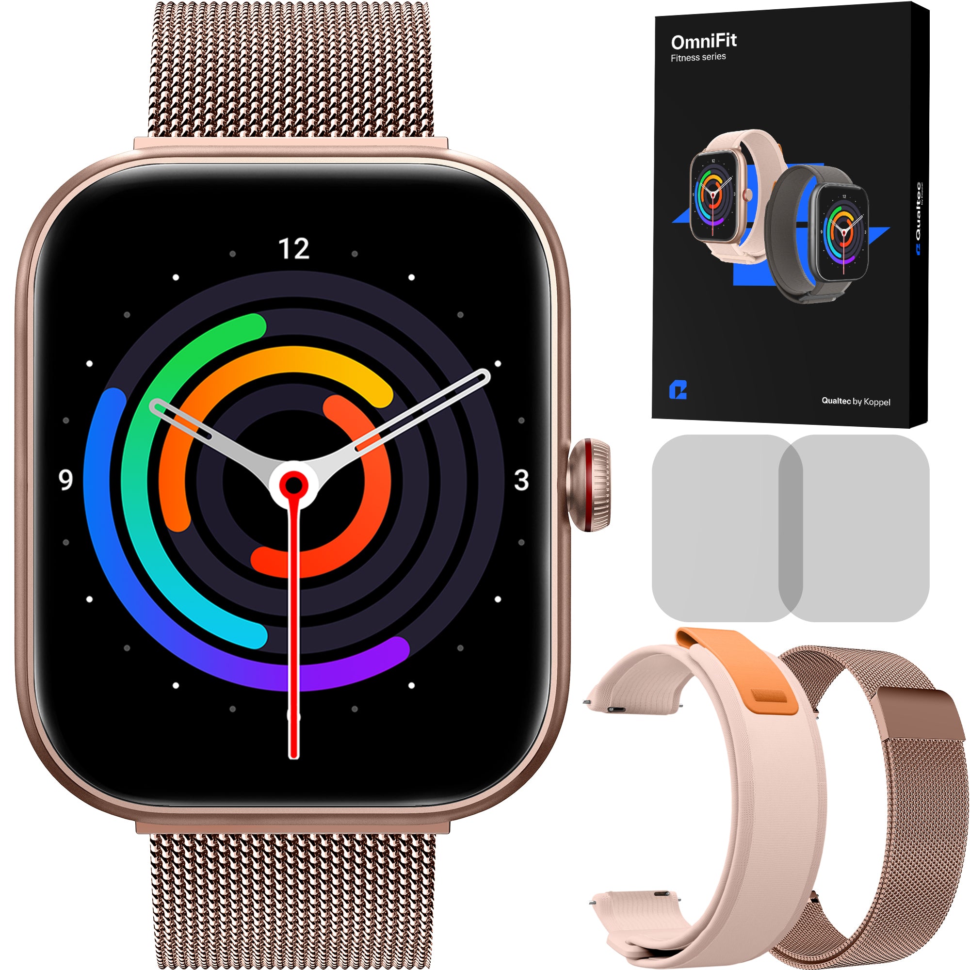 OmniFit ceas smartwatch dama roz fitness series qualtec by koppel