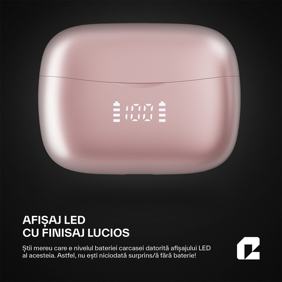 Casti Wireless Buds In-Ear Qualtec by Koppel®, ProBuds Max, Rose Gold