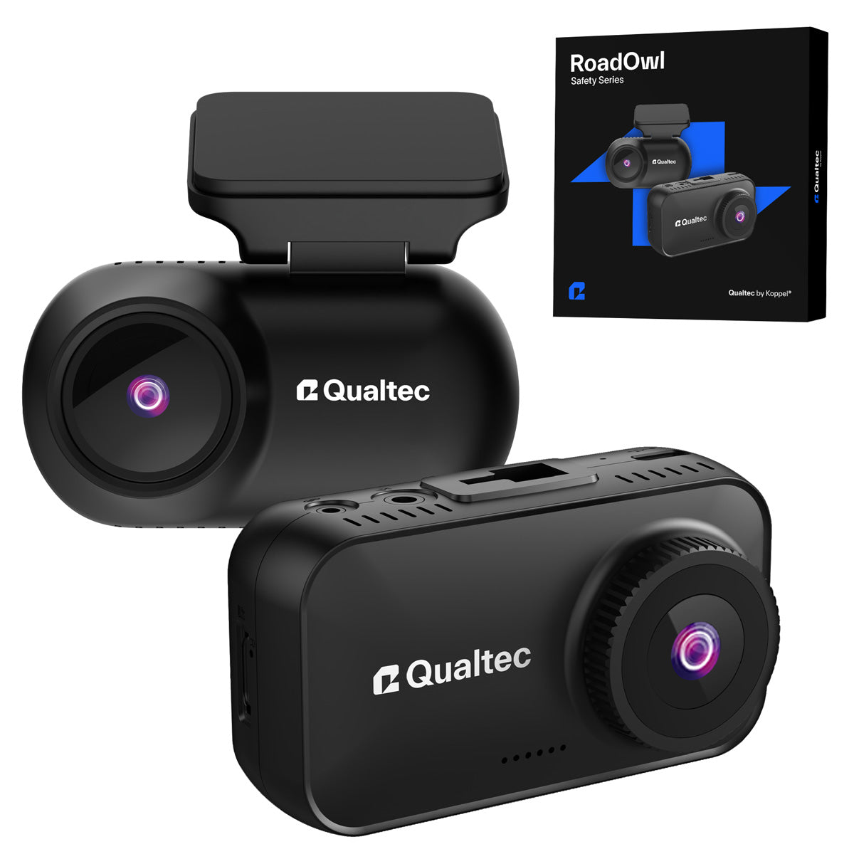 Camera de bord auto, RoadOwl Qualtec by Koppel®, rezolutie reala 2K, negru