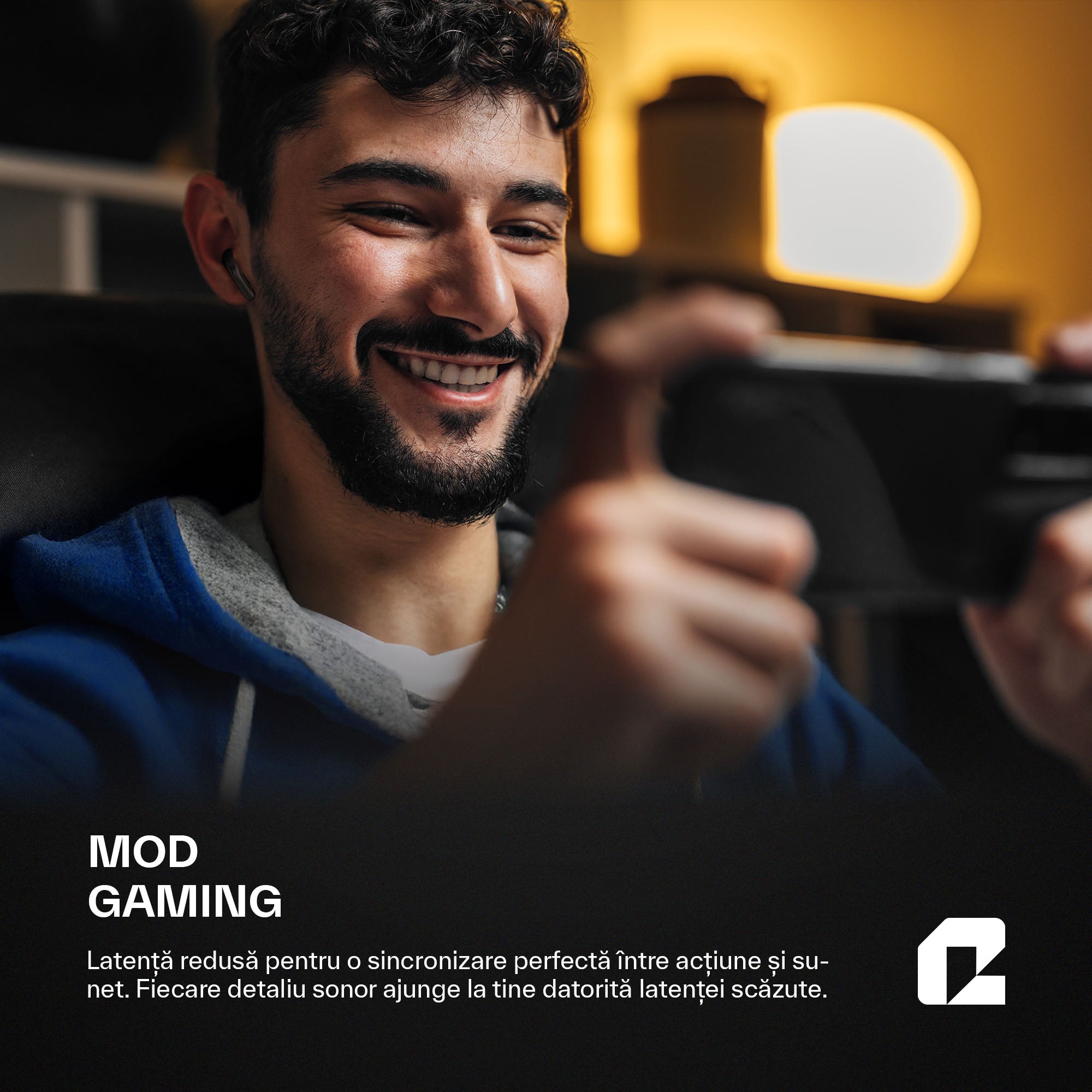 Căsti wireless Bluetooth cu noise cancelling, ProBuds Max, negru