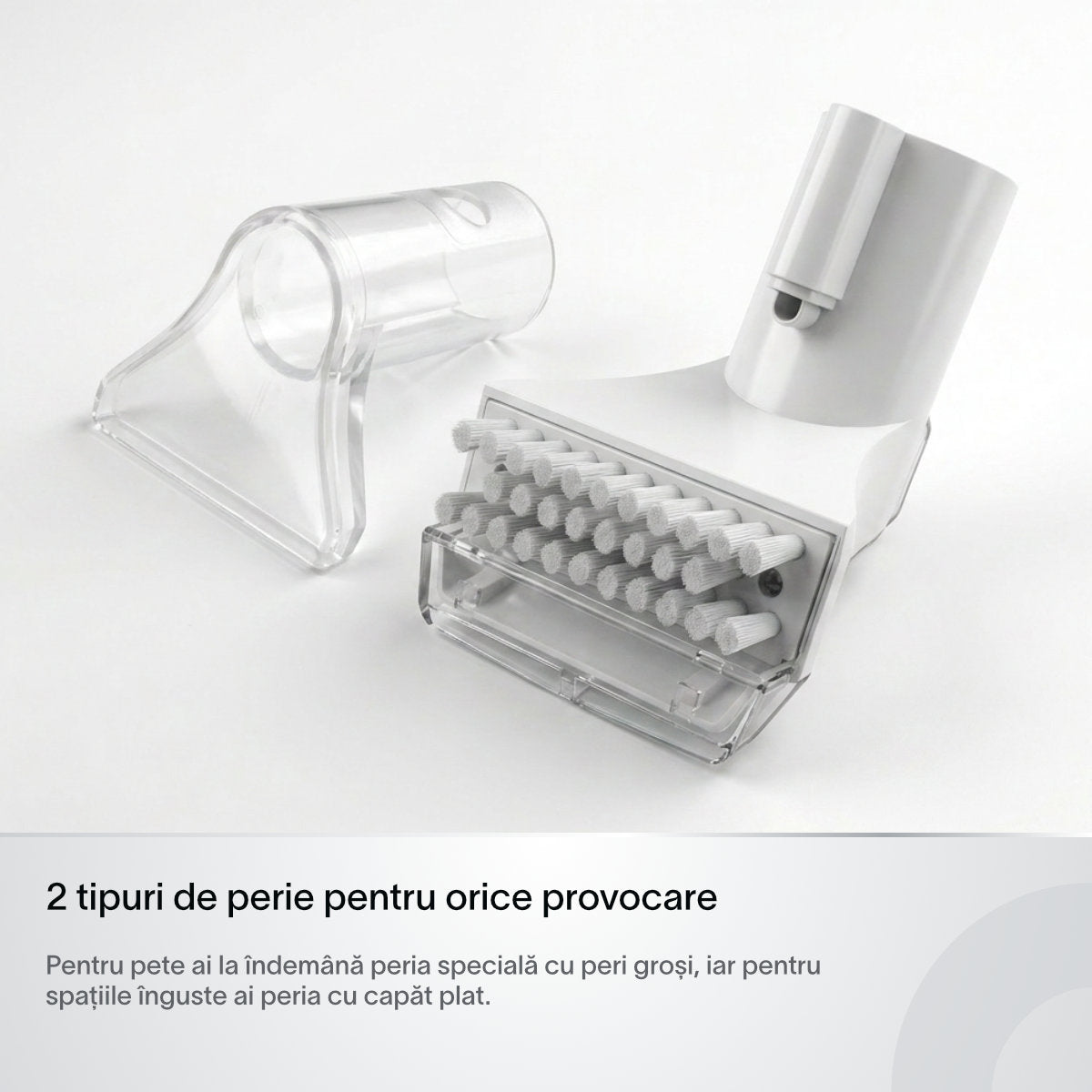 Aspirator cu spalare injectie-extractie Koppel® AI10, putere 9kPa, aspirator cu apa profesional umed-uscat, curatare tapiterie, covoare, canapele, pentru casa & auto, tub auto curatare, auto-stop rezervor plin, rezervoare 0.8l si 0.6l, alb