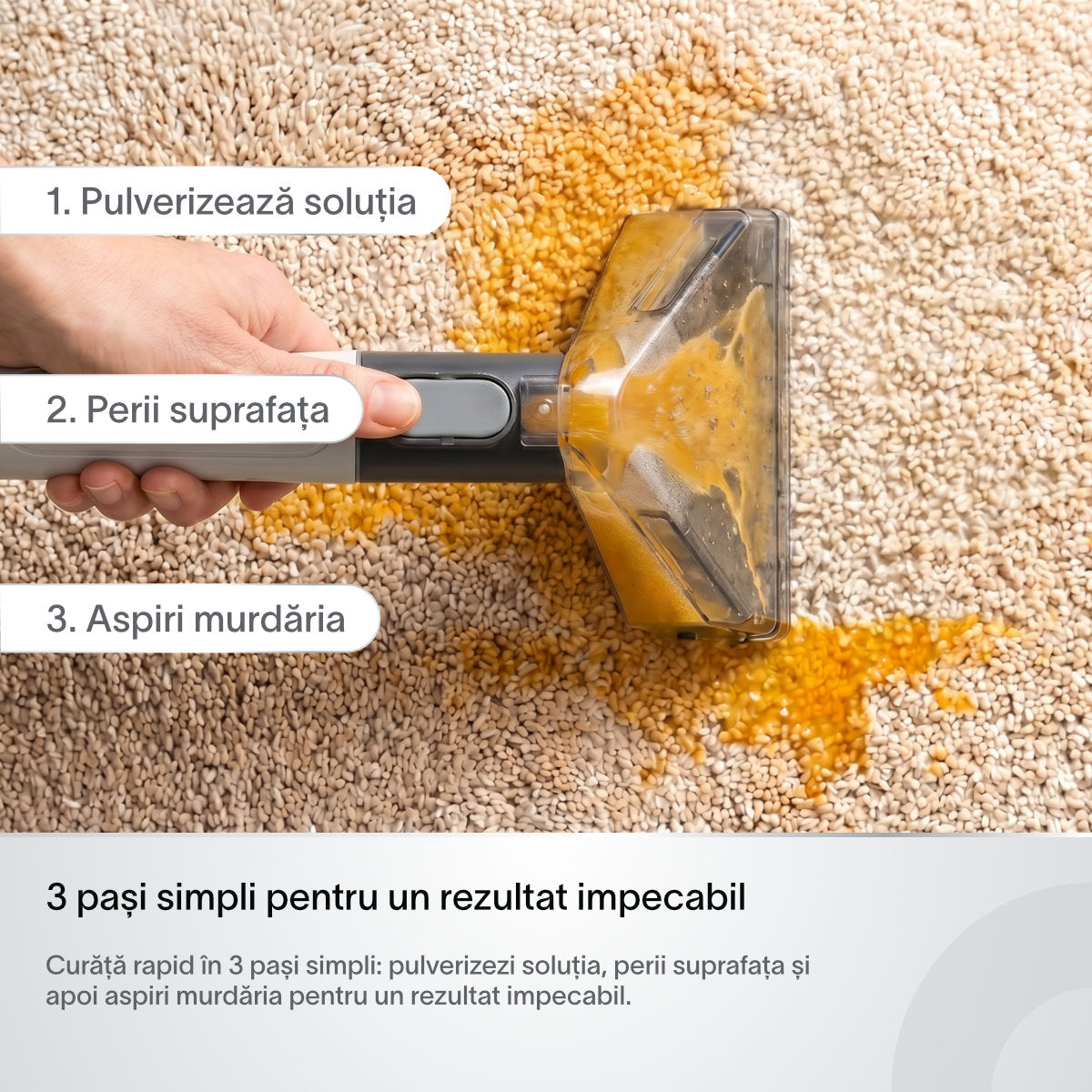 Aspirator cu spalare injectie-extractie Koppel® AI11, putere 14kPa, aspirator cu apa profesional umed-uscat, curatare tapiterie, covoare, canapele, pentru casa & auto, tub auto curatare, auto-stop rezervor plin, rezervoare 1.5l si 1.2l, negru