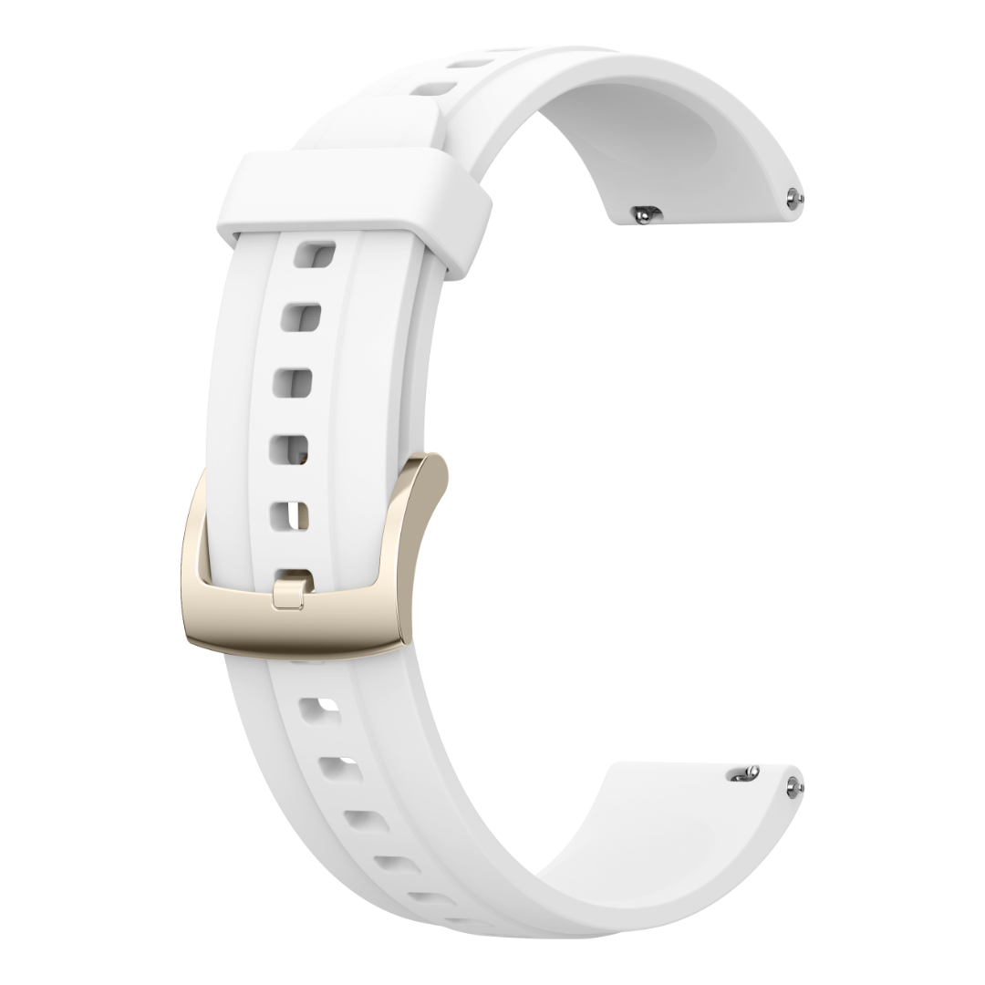 Curea (brătară) pentru smartwatch ELITE, HALO, silicon, Qualtec by Koppel, Alba