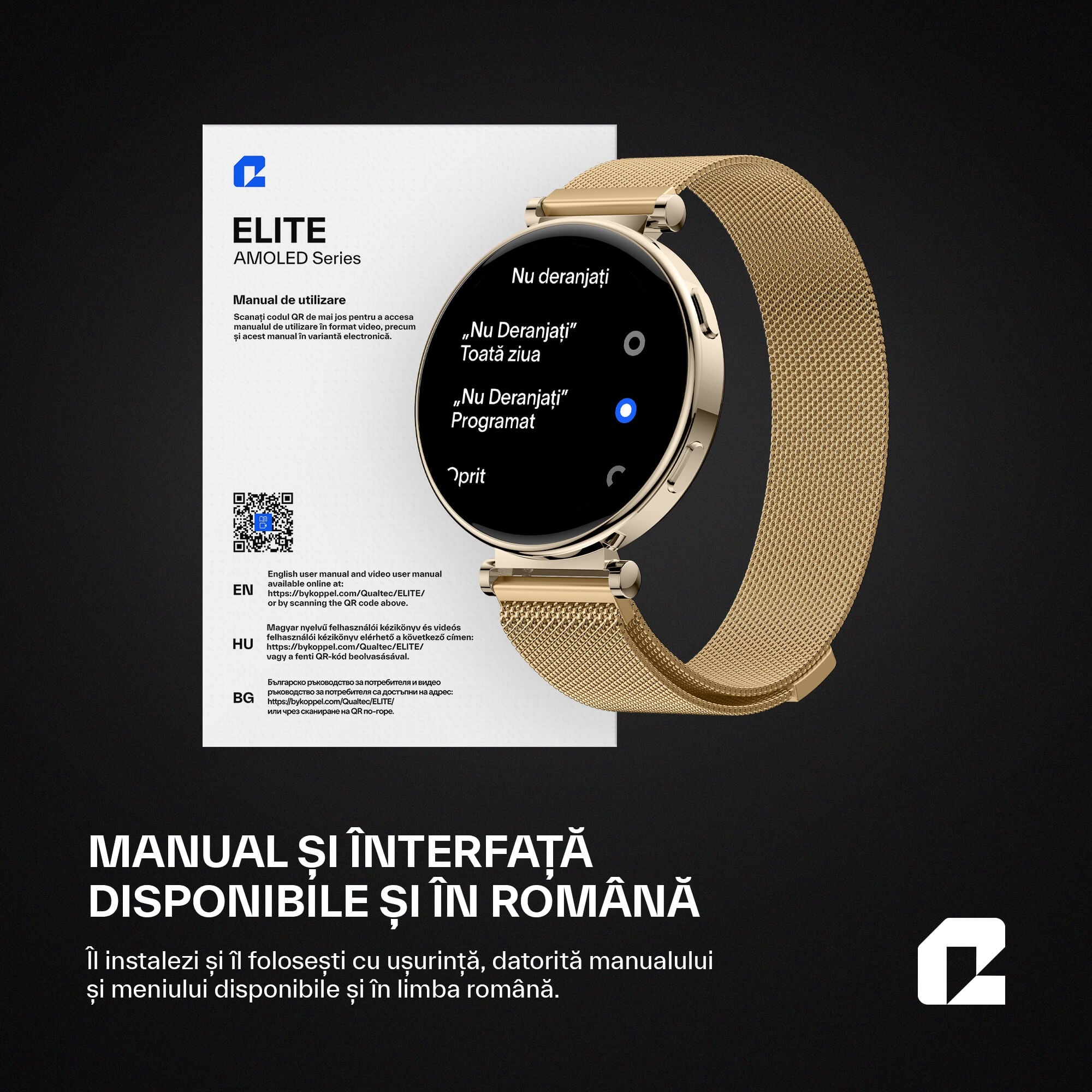 manual interfata romana smartwatch femei qualtec by kopel