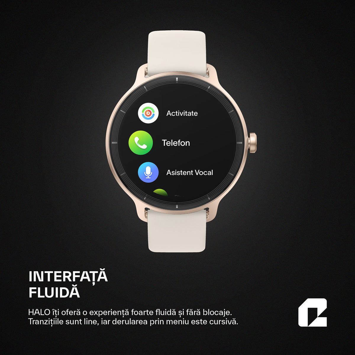Ceas smartwatch, HALO gold Woman Series, gold