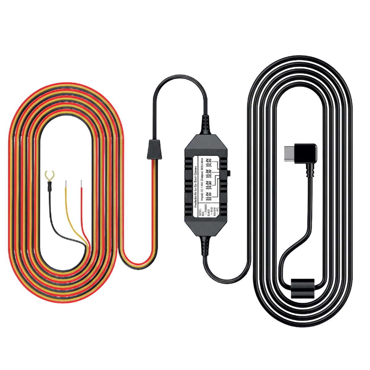 Kit alimentare camera de bord, Qualtec by Koppel®, dash cam hardwire kit pentru monitorizare parcare 24h, low voltage protection, compatibil camera auto RoadOwl & universal 12-24V, incluse 4 adaptoare sigurante (2x ACS mini + 2x ACU ATO), negru