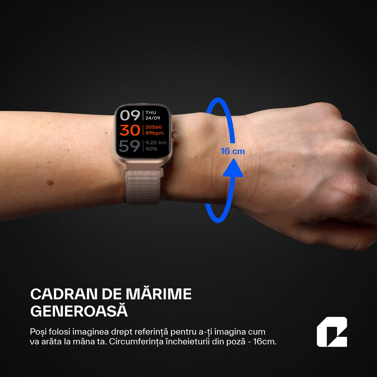 Ceas smartwatch, OmniFit Fitness Series, rose gold