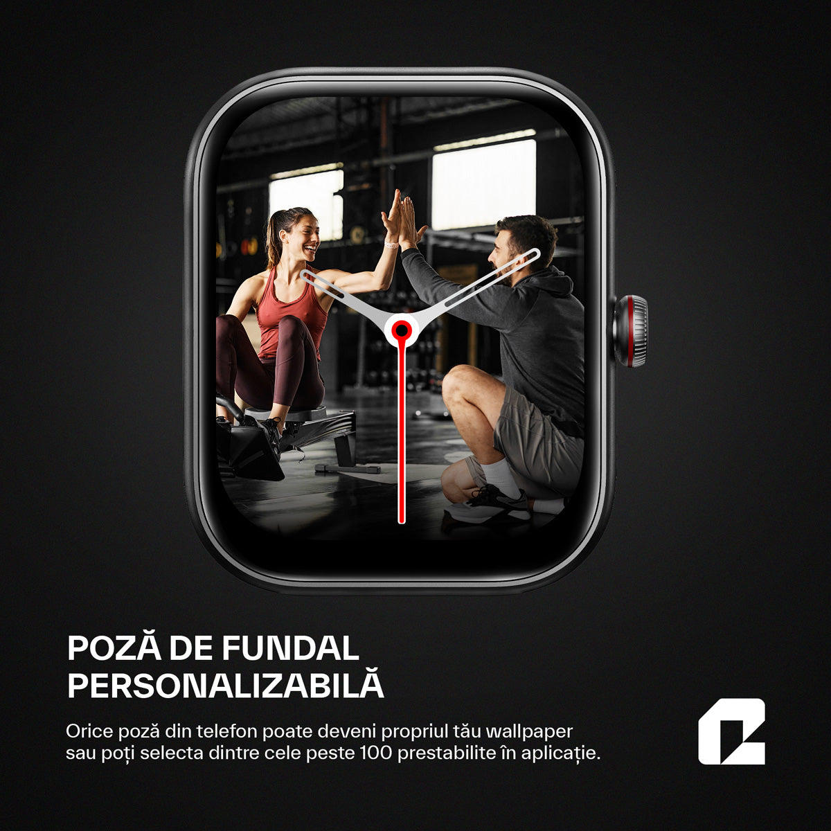Ceas smartwatch, OmniFit Fitness Series, negru