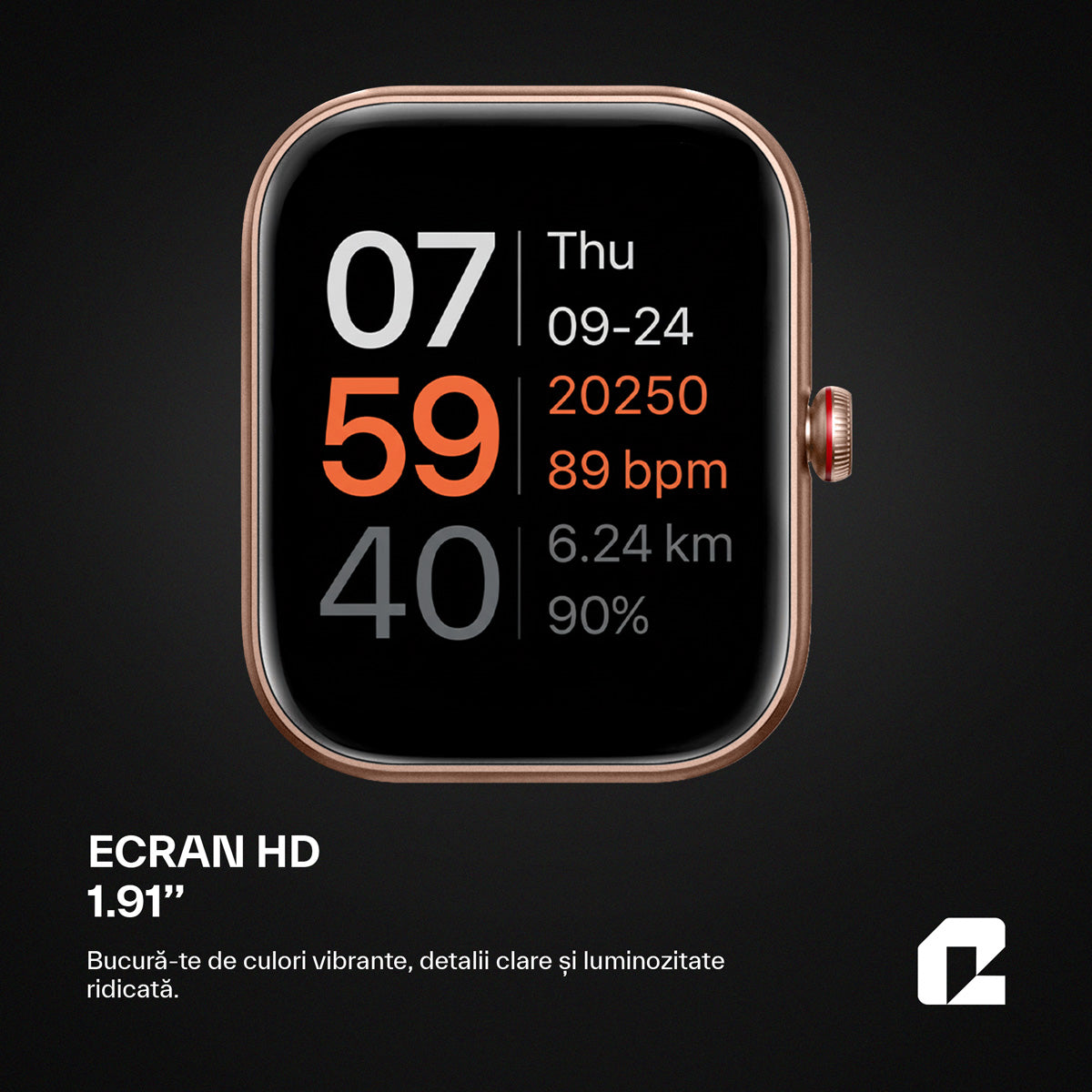 Ceas smartwatch, OmniFit Fitness Series, rose gold