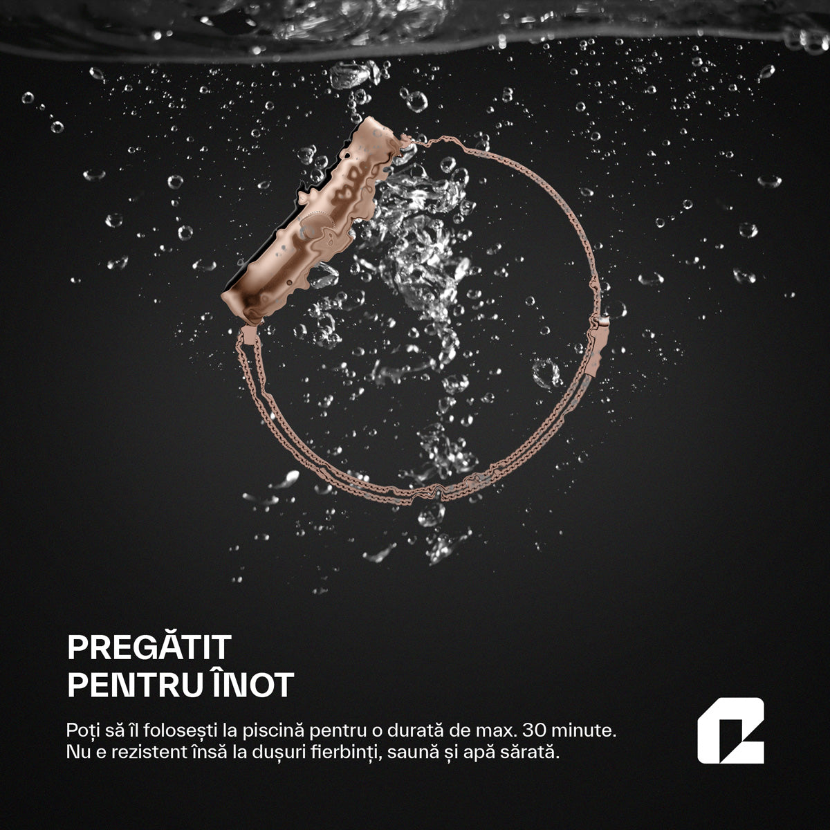 Ceas smartwatch, OmniFit Fitness Series, rose gold