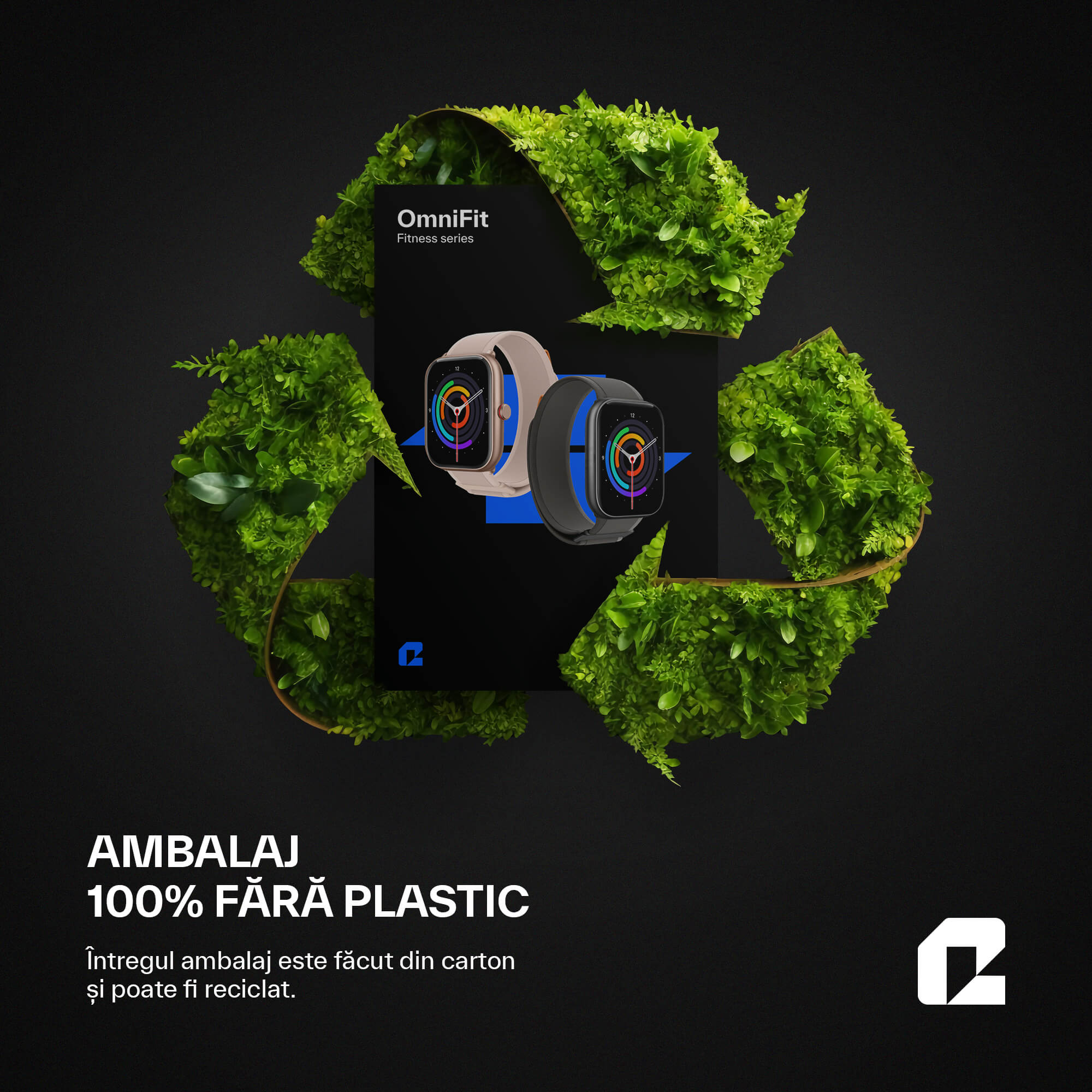 OmniFit smartwatch cu ambalaj reciclabil qualtec koppel