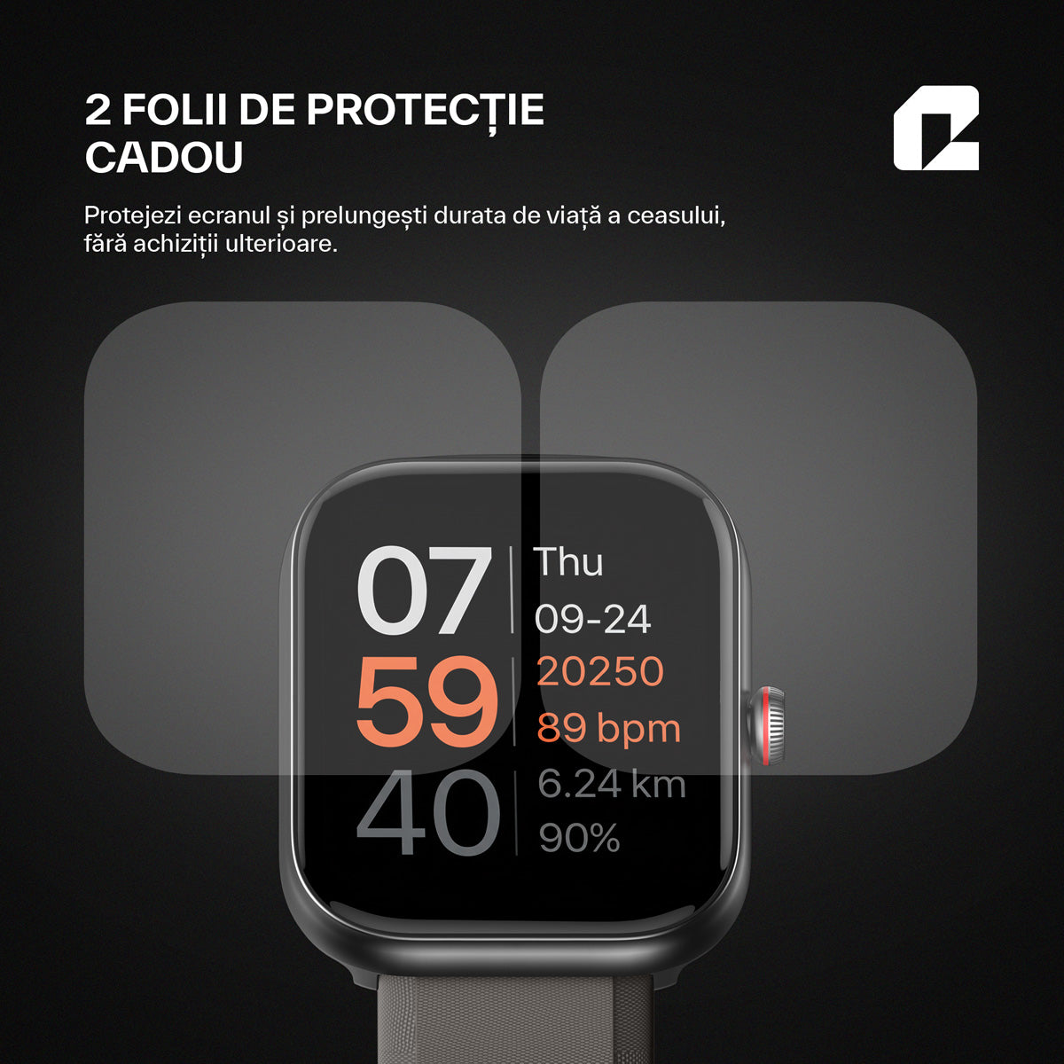 pachetul cuprinde 2 folii de protectie a ecranului cadou
