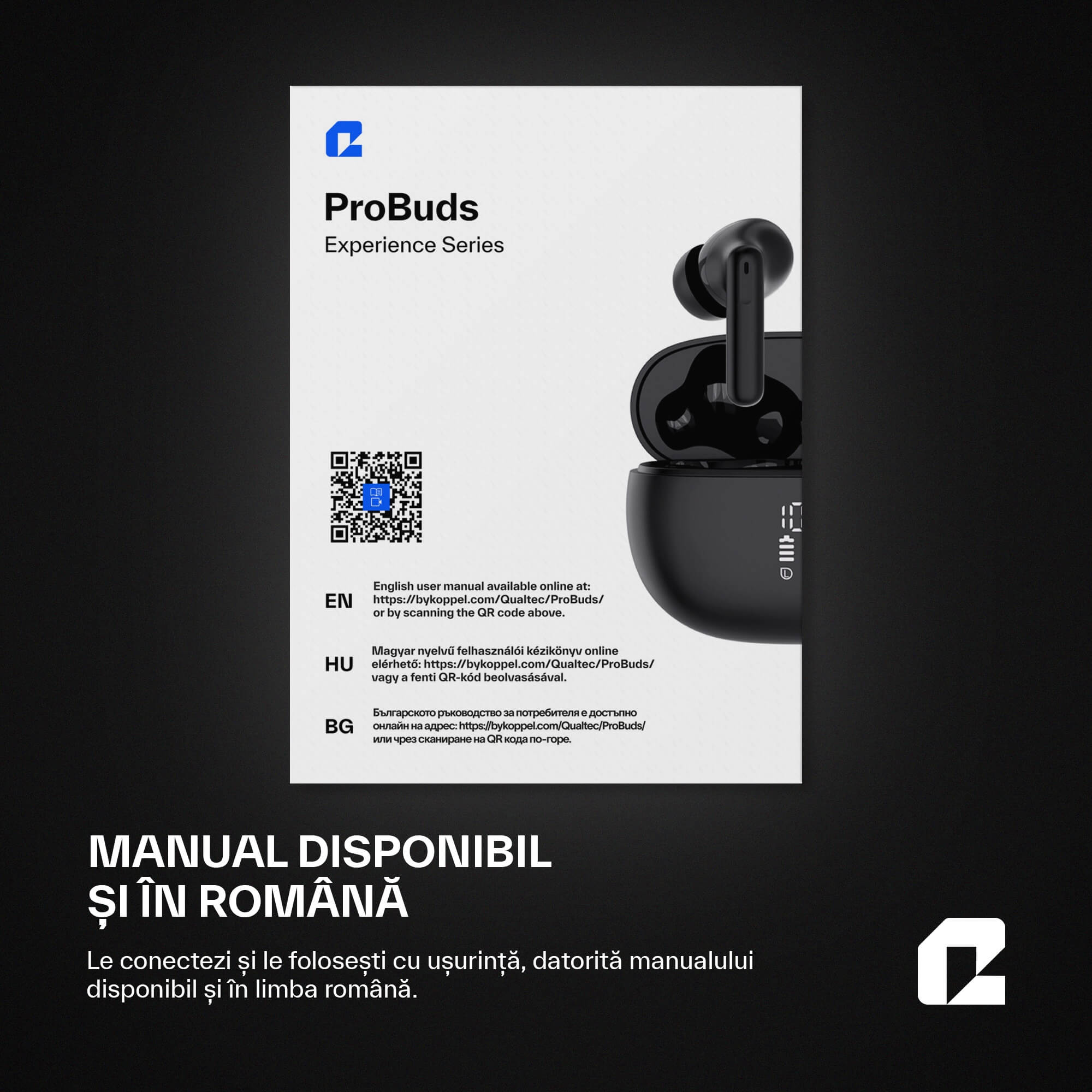 ProBuds Qualtec by Koppel casti wireless manual utilizare