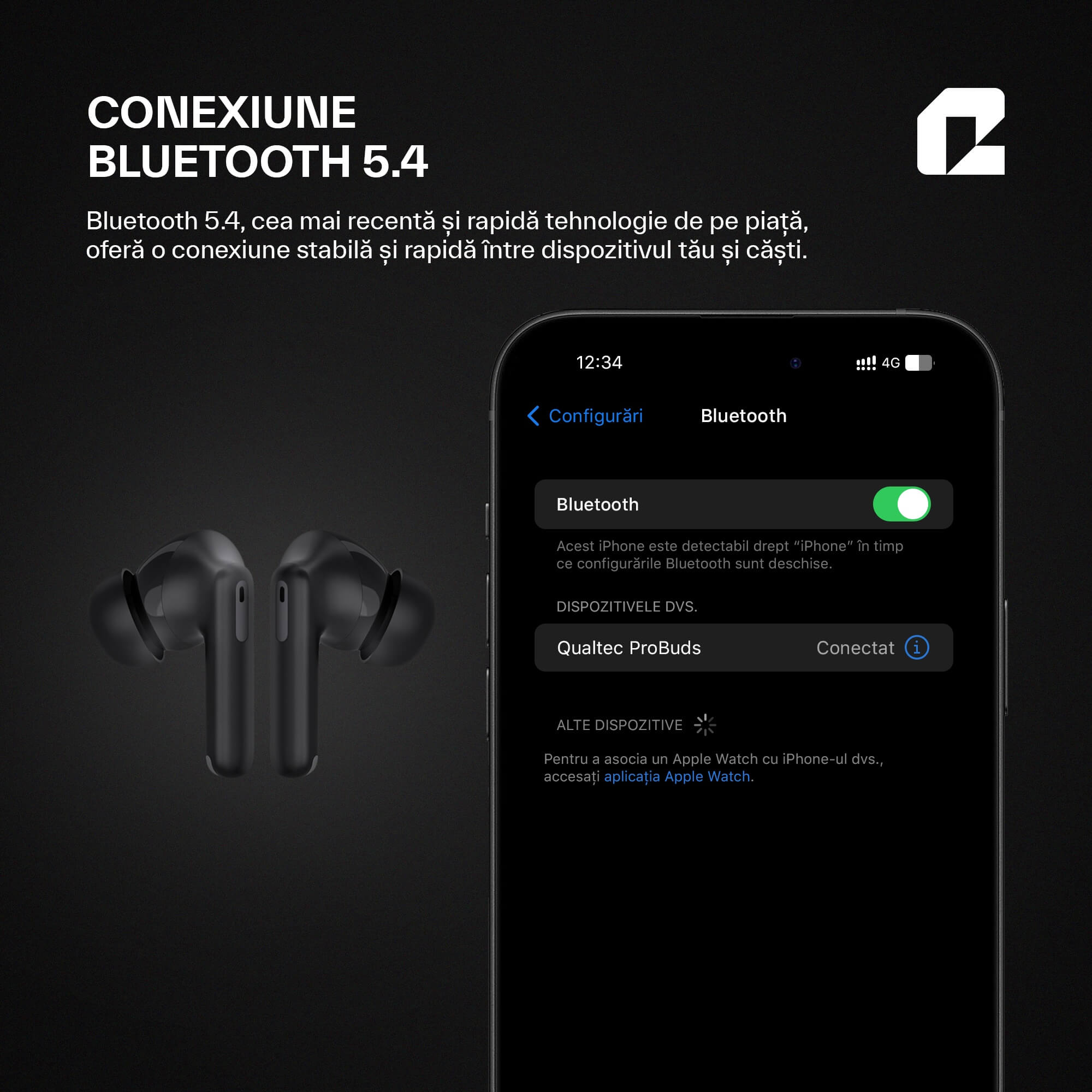 ProBuds Qualtec by Koppel casti bluetooth 5.4