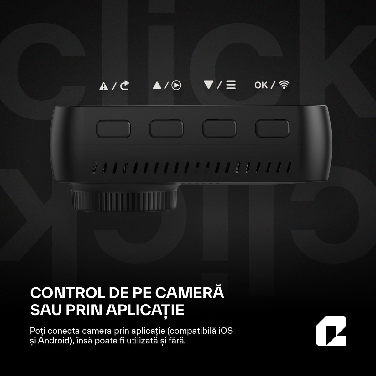 Camera de bord auto, RoadOwl Qualtec by Koppel®, rezolutie reala 2K, negru